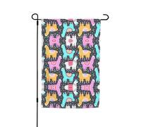 Drapeaux indiens de jardin à imprimé alpaga 30,5 x 45,7 cm double face, décoration saisonnière pour la maison, l'extérieur, les vacances, toutes les saisons