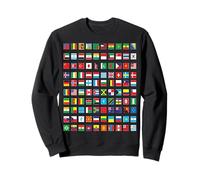 Drapeaux internationaux et Carte du Monde pour Enfants Sweatshirt