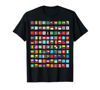 Drapeaux internationaux et Carte du Monde pour Enfants T-Shirt Graphique avec Valeur
