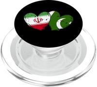 Drapeaux Iran Pakistan Cœur Culture iranienne Pakistanaise PopSockets PopGrip pour MagSafe