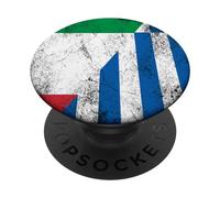 Drapeaux Italie et Grèce - Italien Grec PopSockets PopGrip Adhésif