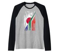 Drapeaux Japon et Afrique du Sud - Japonais Afrique du Sud Manche Raglan