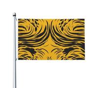 Drapeaux jaune moutarde et noir pour extérieur 0,9 x 1,5 m, drapeau de jardin saisonnier double face avec œillets, drapeau d'extérieur pour décoration de maison, toile de fond pour photo