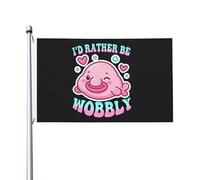 Drapeaux Je Préférerais Être L'Amoureux Du Poisson-Blob Tremblant Bannières Décoratif Durable Drapeaux De Maison Pour Chambres Fêtes Clubs 90X150Cm