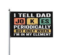 Drapeaux Je raconte des blagues à papa périodiquement Drapeaux cool Art mural pour fête 3x5 pieds, Je raconte des blagues à papa périodiquement Tapisserie pour chambre