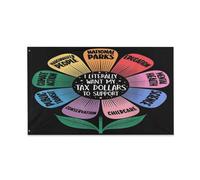 Drapeaux Je Veux Littéralement Que Mes Impôts Soutiennent Les Parcs Nationaux Weather Resistant Flag Décoration Garden Flag Pour Événements Sportifs Four Seasons Intérieur 3X5Ft