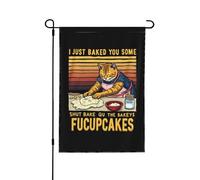 Drapeaux « Je viens de te faire des Fucupcakes », petits drapeaux de jardin 12x18 double face saisonniers pour l'extérieur