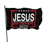 Drapeaux Jésus est notre seul espoir 2022, 3x5 pieds, drapeau de Dieu de Jésus avec œillet en métal, 3x5 pieds