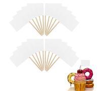 Drapeaux Kraft Cure Dents,Mini Étiquettes,Alimentaires Drapeaux,Drapeau des Cure Dents,Etiquette Fromage,Marqueurs de Fromage,Marqueurs de Gâteau,Etiquettes de Fromage Papier Kraft,100 PCS