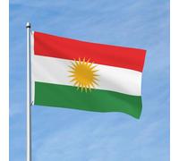 Drapeaux Kurdistan Kurdes Kurdes Bannières Durable Double Face Drapeau Maison Pour Intérieure Clubs Fêtes 152X90Cm