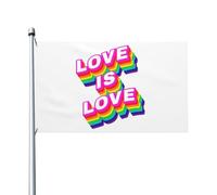 Drapeaux L'Amour Est L'Amour, La Fierté, L'Rainbow, Gay Œillets En Laiton Dans Bannière Couleur Vive Drapeau Pour Événements Sportifs Célébrations Patio 3X5Ft