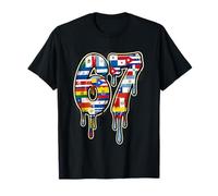 Drapeaux Latino-américains 67 Drip Art Hispanic Heritage Kids T-Shirt