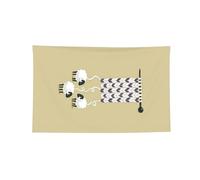 Drapeaux lavables à imprimé de moutons de dessin animé, décorations de fête faciles à accrocher, bannières murales pour chambre et dortoir