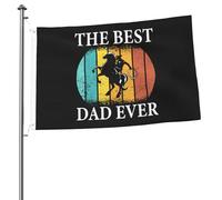 Drapeaux « Les meilleurs papas de tous les temps » pour l'extérieur, bannière robuste double face de 2 x 3 pieds, pour la maison, la cour, le festival, la décoration de jardin extérieur, drapeau de bi