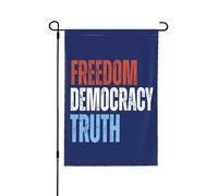 Drapeaux Liberté, Démocratie et Vérité FDT Foxtrot-Delta-Tango 30 x 45 cm (12 x 18 pouces) - Panneau de jardin