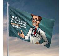 Drapeaux Man Cave I'M Not A Proctologist, But I Know One When I See One. Drapeaux pour extérieur Bar Décoration pour la maison (152 x 244 cm)