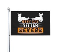 Drapeaux « Meilleurs gardiens de chats » pour l'extérieur, 90 x 150 m, double face, en polyester robuste, pour la maison, la cour, les festivals, les jardins extérieurs, les décorations de bienvenue