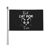 Drapeaux « Meilleurs mamans de chats » pour l'extérieur, drapeau double face en polyester robuste de 90 x 150 m pour la décoration de la maison, de la cour, du festival, du jardin extérieur, drapeaux