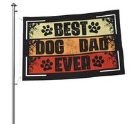 Drapeaux « Meilleurs papas de chien » pour l'extérieur, bannière robuste double face de 2 x 3 pieds, pour la maison, la cour, le festival, la décoration extérieure du jardin, drapeau de bienvenue