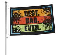 Drapeaux « Meilleurs papas de tous les temps » pour l'extérieur, bannière robuste double face de 2 x 3 pieds, pour la maison, la cour, le festival, la décoration extérieure du jardin, drapeau de bienv