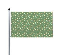 Drapeaux mignons de cochons d'Inde dans l'herbe de la cour, bannière de vœux de saison avec œillets, décoration d'intérieur et d'extérieur