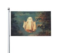 Drapeaux mignons fantômes à suspendre sur la ligne, 9,1 x 1,5 m, bannière de vœux avec œillets, décoration d'intérieur et d'extérieur