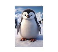 Drapeaux mignons pingouins pour l'extérieur 6 x 0,9 m - Impression verticale double face - Drapeau de jardin - Bannière de vacances avec œillets - Drapeau de maison pour pelouse, porche, décoration