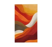 Drapeaux minimalistes abstraits fluides d'automne orange pour cour, maison, 9,1 x 1,5 m, bannière de vœux avec œillets, décoration d'intérieur et d'extérieur