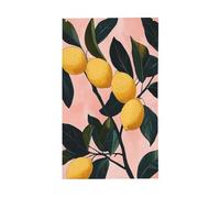 Drapeaux minimalistes citrons jaunes et feuilles vertes, 91 x 152 cm, bannière de vœux avec œillets, décoration d'intérieur ou d'extérieur