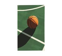 Drapeaux minimalistes de basket-ball, 9,5 x 1,5 m, bannière de vœux avec œillets, décoration d'intérieur et d'extérieur