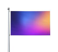 Drapeaux minimalistes de couleur dégradée bleu, violet, jaune, pour maison de cour, 9,1 x 1,5 m, bannière de vœux avec œillets, décoration d'intérieur et d'extérieur