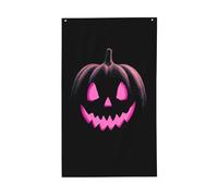 Drapeaux minimalistes d'Halloween effrayants citrouilles néon pour cour, maison, 9,1 x 1,5 m, bannière de vœux avec œillets, décoration d'intérieur et d'extérieur