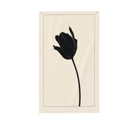 Drapeaux minimalistes d'une tulipe abstraite dans une cour noire, 9,1 x 1,5 m, bannière de vœux avec œillets, décoration d'intérieur et d'extérieur