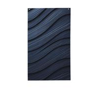 Drapeaux minimalistes géométriques noirs et bleu marine, 9,1 x 1,5 m, bannière de vœux avec œillets, décoration d'intérieur et d'extérieur