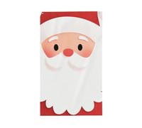 Drapeaux minimalistes mignons avec motif visage de Père Noël, 91 x 152 cm, bannière de vœux avec œillets, décoration d'intérieur ou d'extérieur