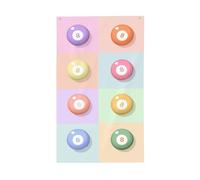 Drapeaux minimalistes porte-bonheur 8 boules pour maison de cour, 9,6 x 1,5 m, bannière de vœux avec œillets, décoration d'intérieur et d'extérieur