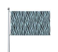 Drapeaux minimalistes zébrés bleus pour maison de cour, 9,1 x 1,5 m, bannière de vœux avec œillets, décoration d'intérieur et d'extérieur