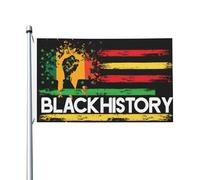 Drapeaux Mois De L'Histoire Des Noirs Protection Uv Flag Décoratifs Drapeau Pirate Pour Patio Home Four Seasons 3X5Ft