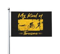 Drapeaux Mon Genre De Trio Bannières Éclatantes Avec Œillets Drapeau Maison Pour Fêtes Ferme Dortoirs 90X150Cm