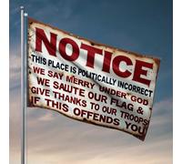 Drapeaux muraux amusants avec inexactitude politique : valeurs traditionnelles drapeau décoration de bar pour la maison (152 x 244 cm)