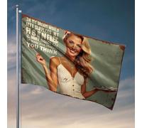 Drapeaux muraux amusants In My Dream World, fournitures d'art Fly Free. Drapeau étudiant athlète, panneaux et décoration d'extérieur (120 x 180 cm)