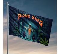 Drapeaux muraux amusants Pione Sheg : le drapeau énigmatique de la passerelle pour les dortoirs pour les gars (60 x 90 cm)