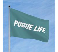 Drapeaux muraux amusants Pogue Life - Banques extérieures - Drapeaux pour adolescents - Drapeaux de chambre pour garçons (30 x 45 cm)