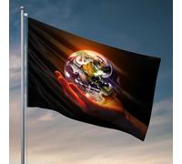 Drapeaux muraux amusants pour protéger notre planète : une responsabilité mondiale - Décoration de bar pour la maison (152 x 244 cm)