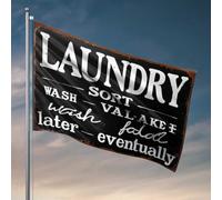 Drapeaux muraux amusants Trier et laver : un guide humoristique pour décoration de bar à la maison (120 x 180 cm)