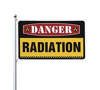 Drapeaux muraux pour garçons Danger Radiation Drapeau militaire allié Drapeaux cool pour garçons Chambre (152 x 244 cm)