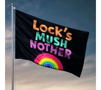 Drapeaux muraux pour gars Lock's Mush Nother Drapeau arc-en-ciel pour maison d'hiver (152 x 244 cm)
