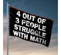 Drapeaux muraux pour gars luttes mathématiques : un problème commun drapeau, fanions pour décoration de campagne extérieure (30 x 45 cm)