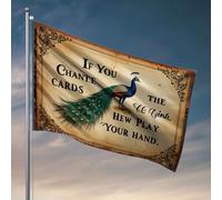 Drapeaux muraux pour les gars If You Chance Cards, The Girls Will Play Your Hand Drapeaux pour chambre de filles Décoration de chambre amusante (60 x 90 cm)