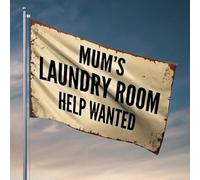 Drapeaux muraux pour les gars, rejoignez l'équipe de buanderie de maman! Drapeaux de fanions pour décoration extérieure (120 x 180 cm)